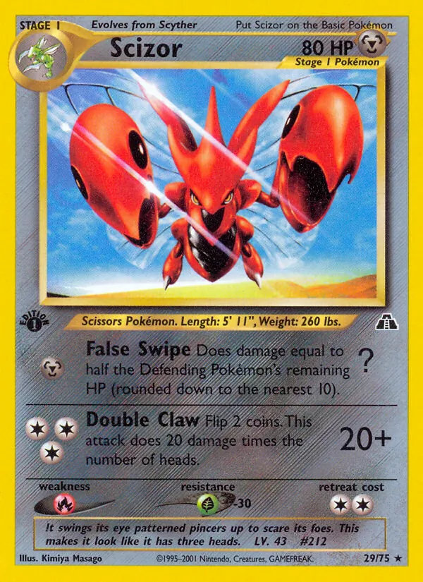 Scizor - Neo Discovery Pokemon Card