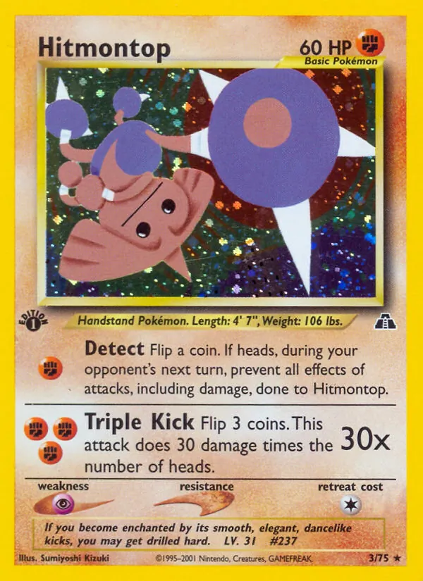 Hitmontop - Neo Discovery Pokemon Card