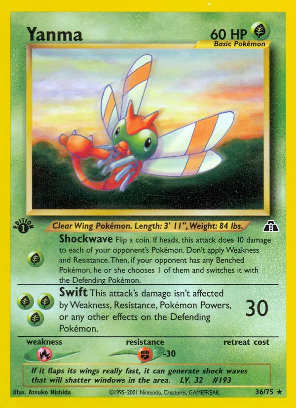 Yanma - Neo Discovery Pokemon Card