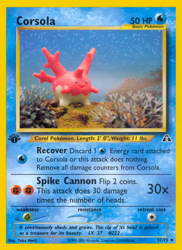 Corsola - Neo Discovery Pokemon Card