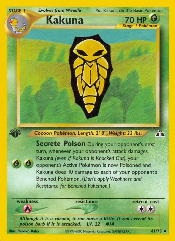 Kakuna - Neo Discovery Pokemon Card