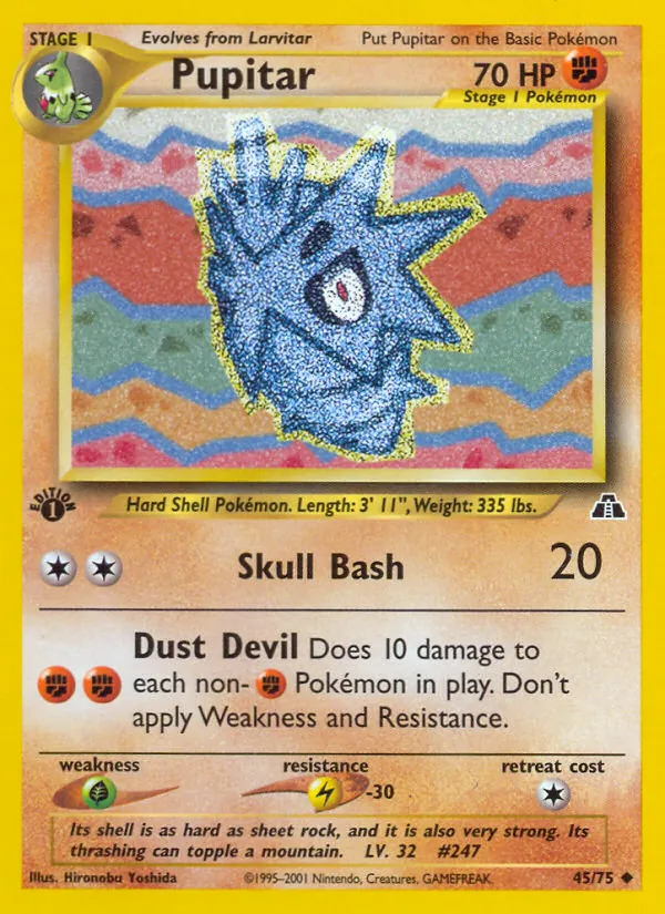 Pupitar - Neo Discovery Pokemon Card