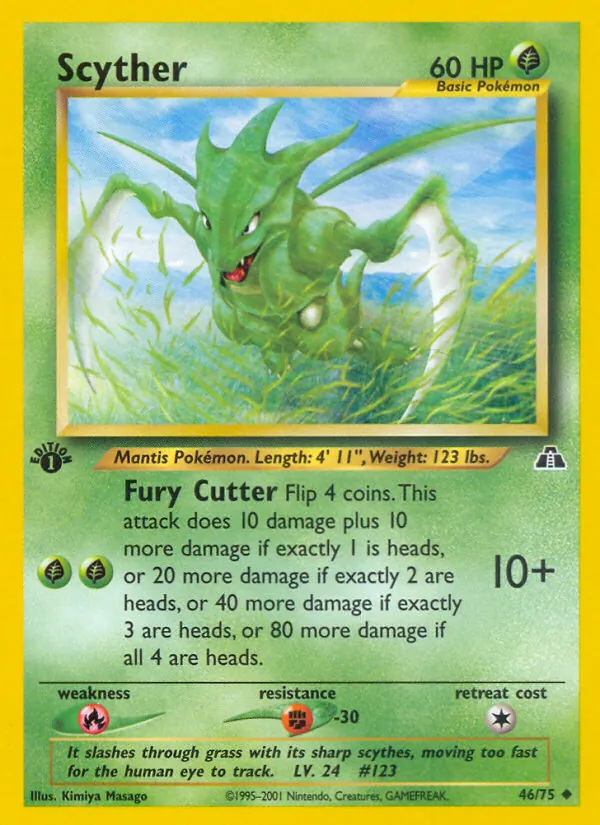 Scyther - Neo Discovery Pokemon Card