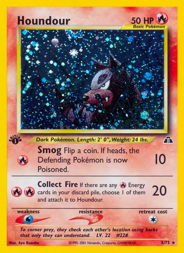 Houndour - Neo Discovery Pokemon Card