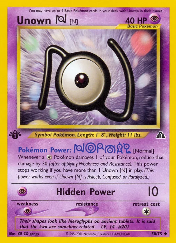 Unown [N] - Neo Discovery Pokemon Card