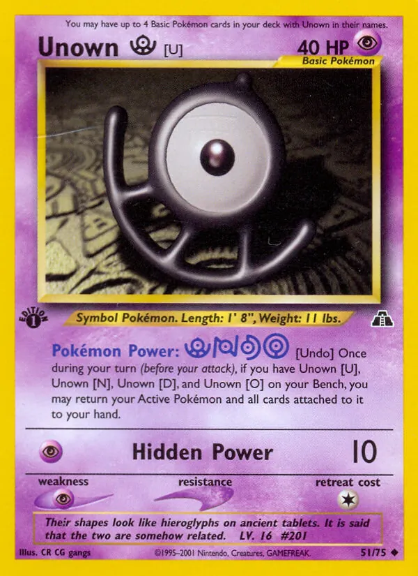 Unown [U] - Neo Discovery Pokemon Card