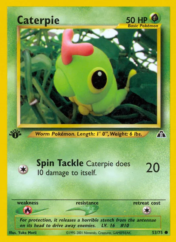 Caterpie - Neo Discovery Pokemon Card
