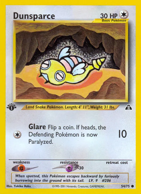 Dunsparce - Neo Discovery Pokemon Card