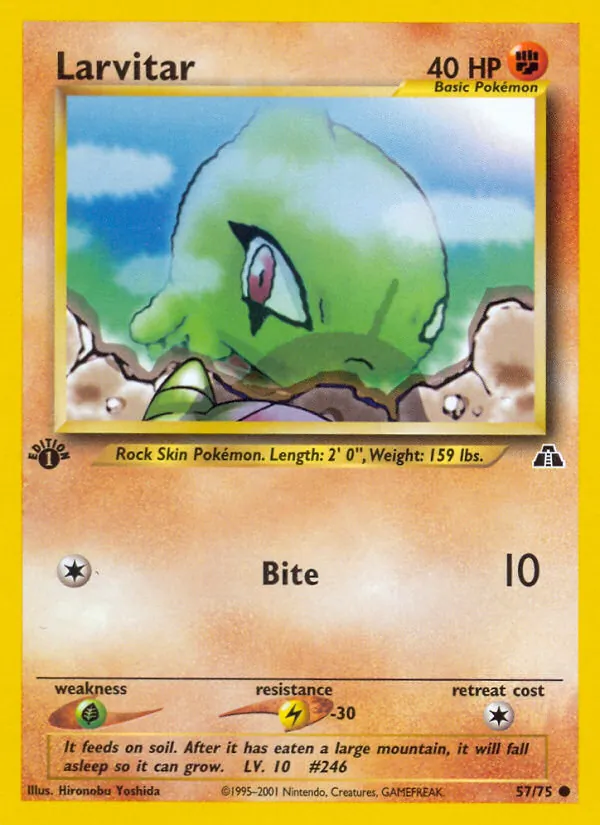 Larvitar - Neo Discovery Pokemon Card