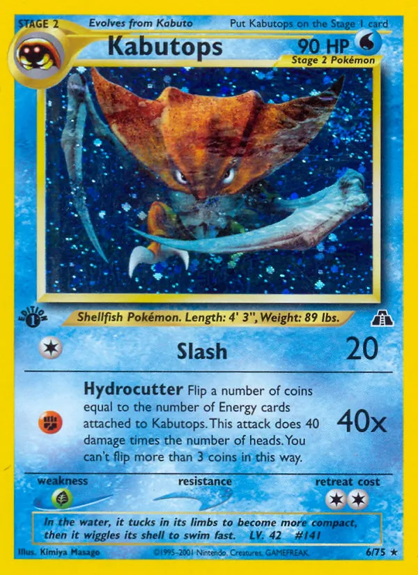 Kabutops - Neo Discovery Pokemon Card