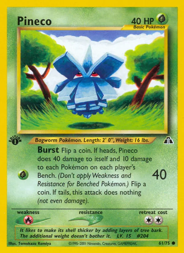 Pineco - Neo Discovery Pokemon Card