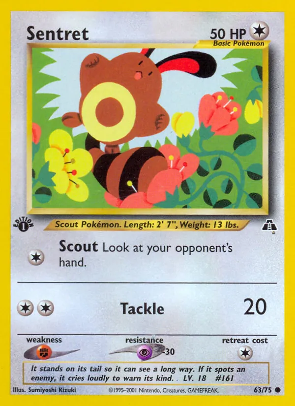 Sentret - Neo Discovery Pokemon Card