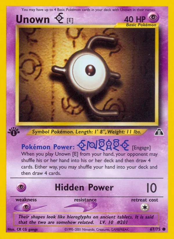 Unown [E] - Neo Discovery Pokemon Card