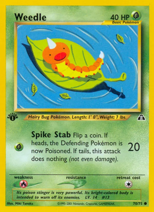Weedle - Neo Discovery Pokemon Card