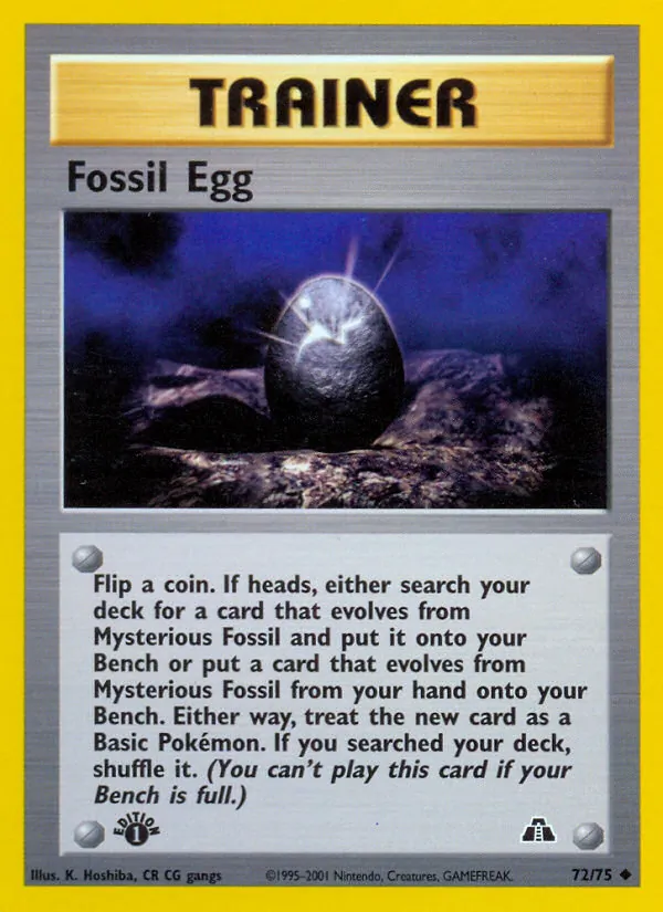 Fossil Egg - Neo Discovery Pokemon Card