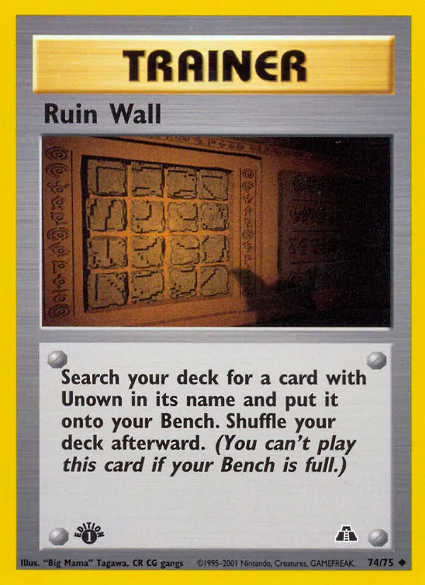Ruin Wall - Neo Discovery Pokemon Card