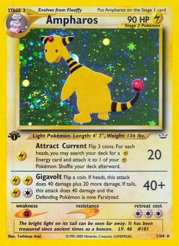 Ampharos - Neo Revelation Pokemon Card