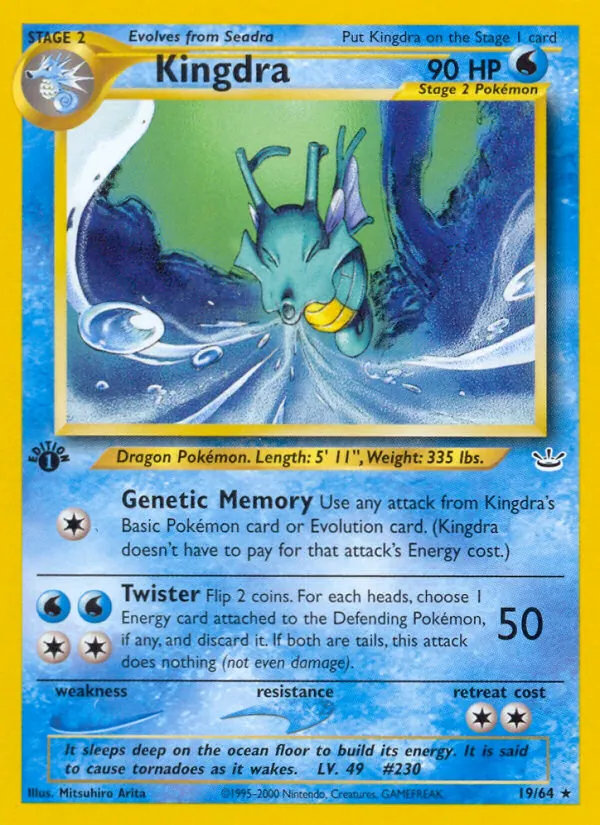 Kingdra - Neo Revelation Pokemon Card