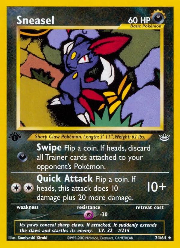 Sneasel - Neo Revelation Pokemon Card