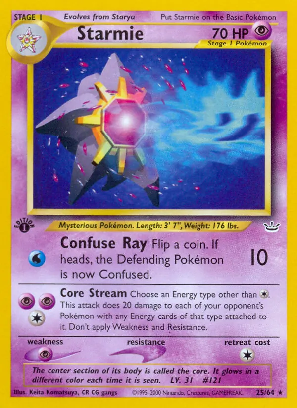 Starmie - Neo Revelation Pokemon Card