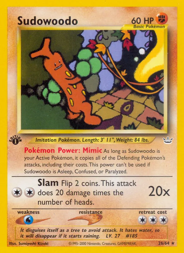 Sudowoodo - Neo Revelation Pokemon Card
