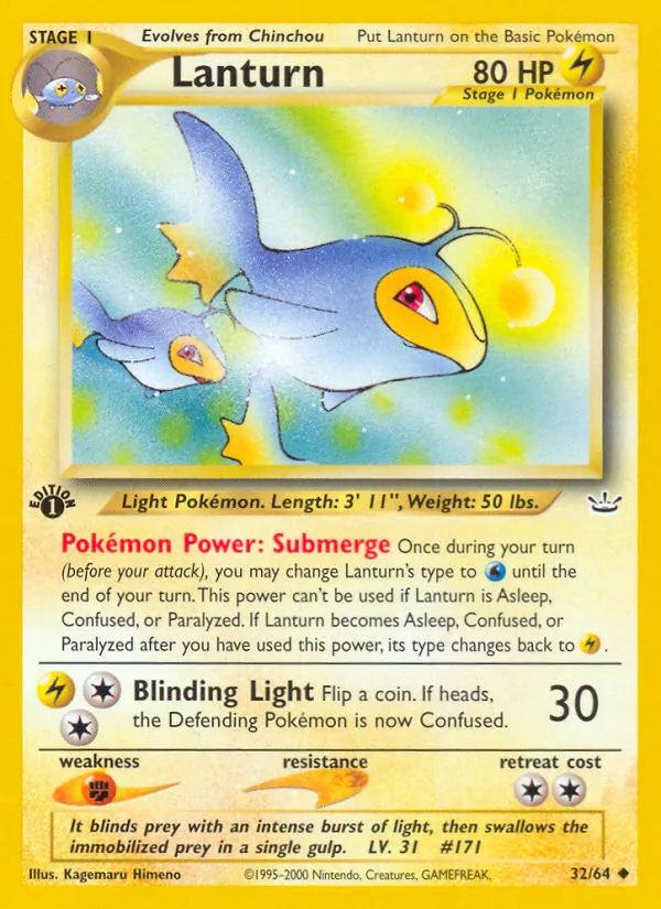 Lanturn - Neo Revelation Pokemon Card