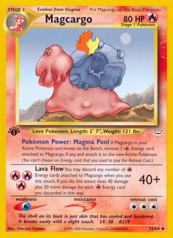 Magcargo - Neo Revelation Pokemon Card