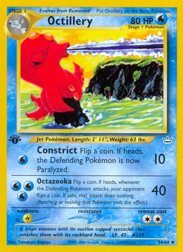 Octillery - Neo Revelation Pokemon Card