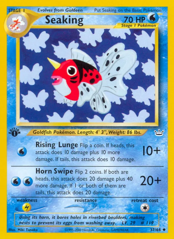 Seaking - Neo Revelation Pokemon Card