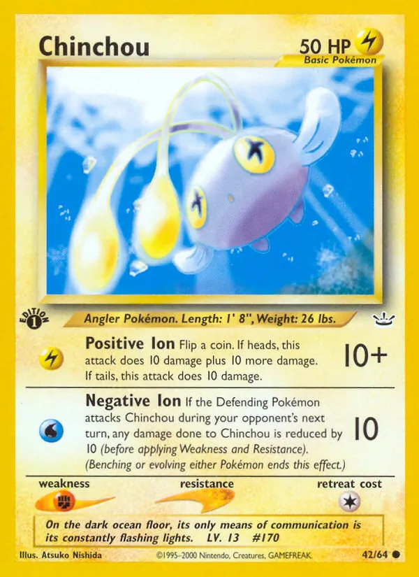 Chinchou - Neo Revelation Pokemon Card