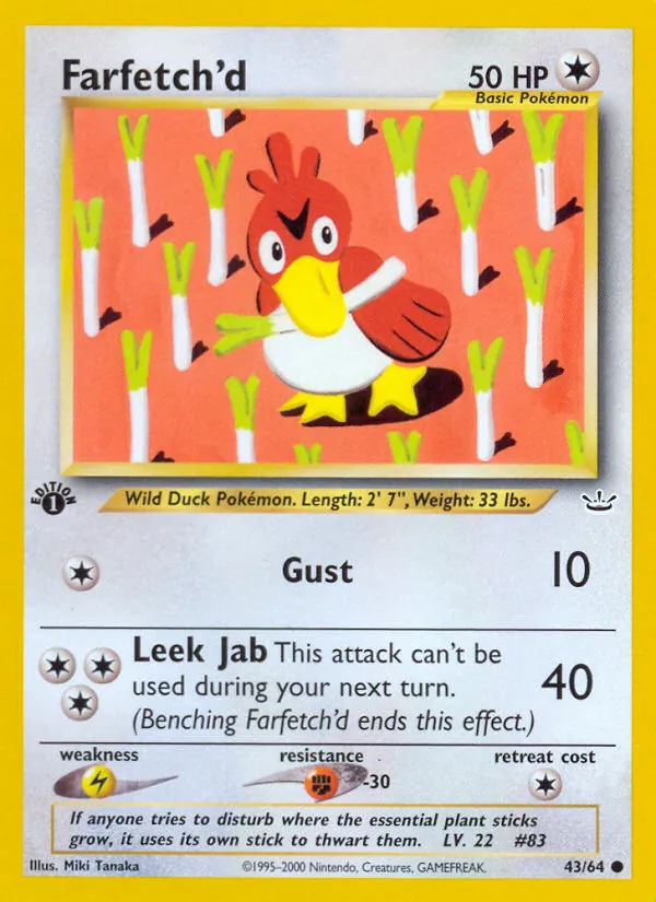 Farfetch'd - Neo Revelation Pokemon Card