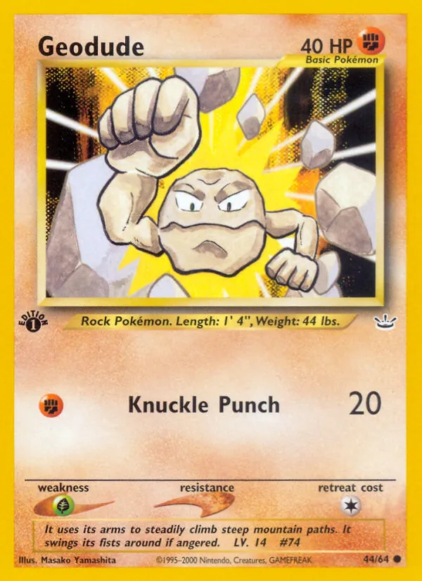 Geodude - Neo Revelation Pokemon Card