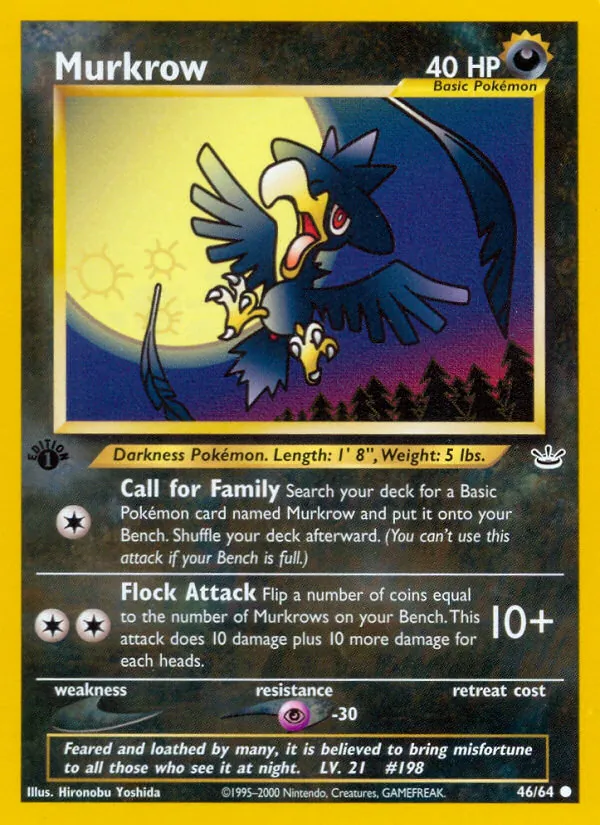 Murkrow - Neo Revelation Pokemon Card