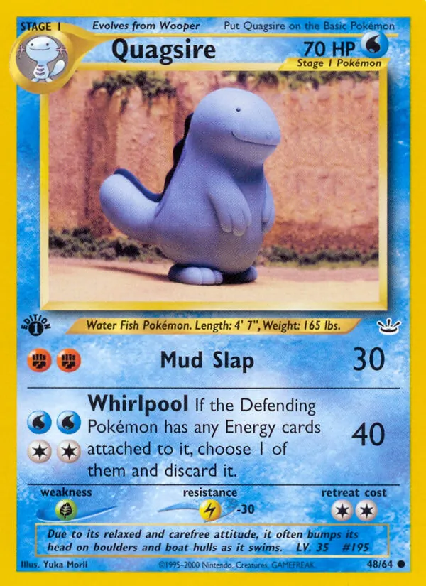 Quagsire - Neo Revelation Pokemon Card