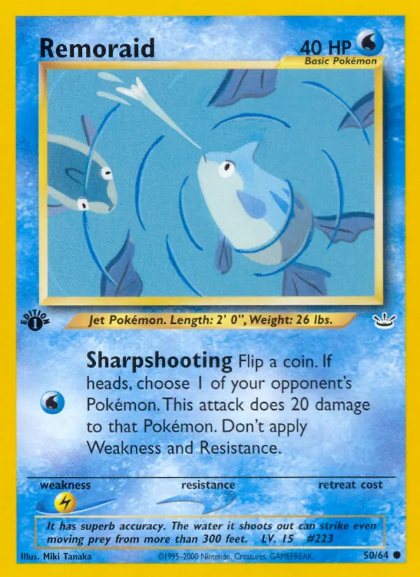 Remoraid - Neo Revelation Pokemon Card
