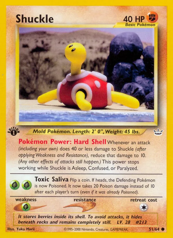 Shuckle - Neo Revelation Pokemon Card