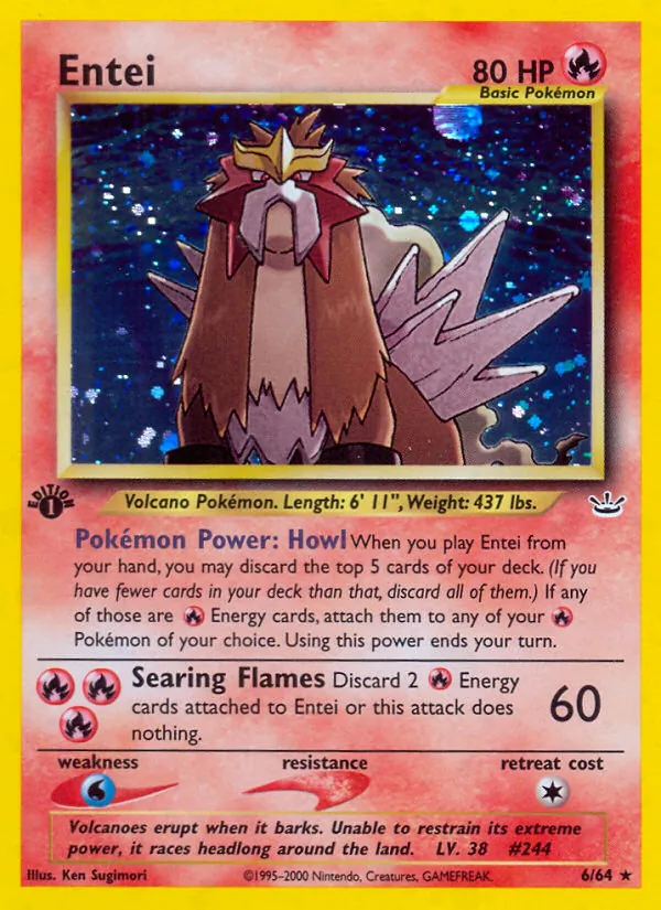 Entei - Neo Revelation Pokemon Card