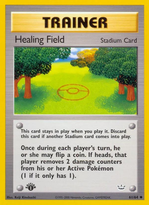Healing Field - Neo Revelation Pokemon Card