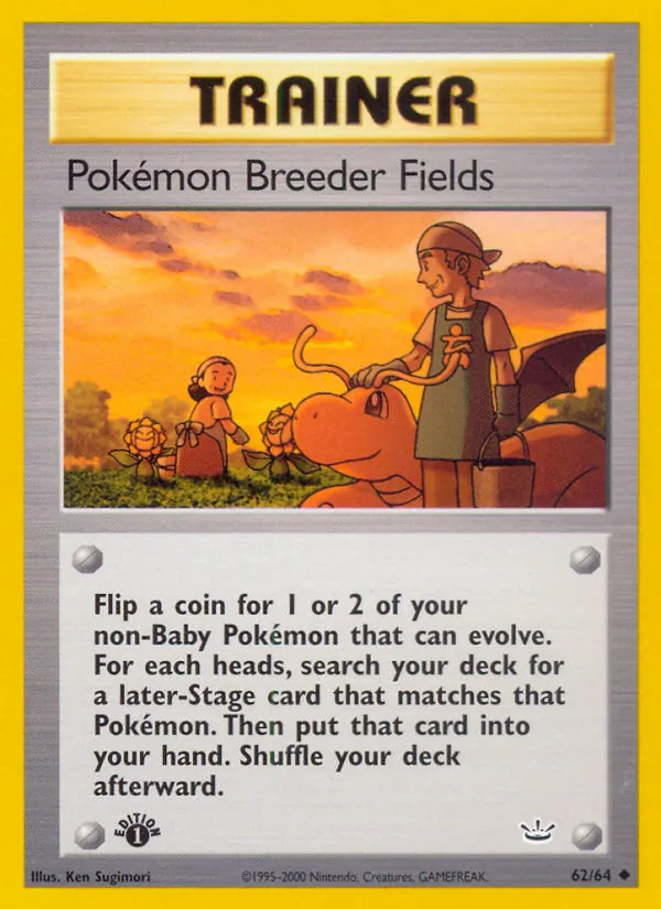 Pokémon Breeder Fields - Neo Revelation Pokemon Card