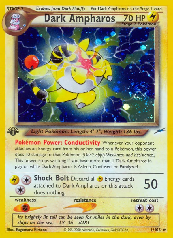 Dark Ampharos - Neo Destiny Pokemon Card