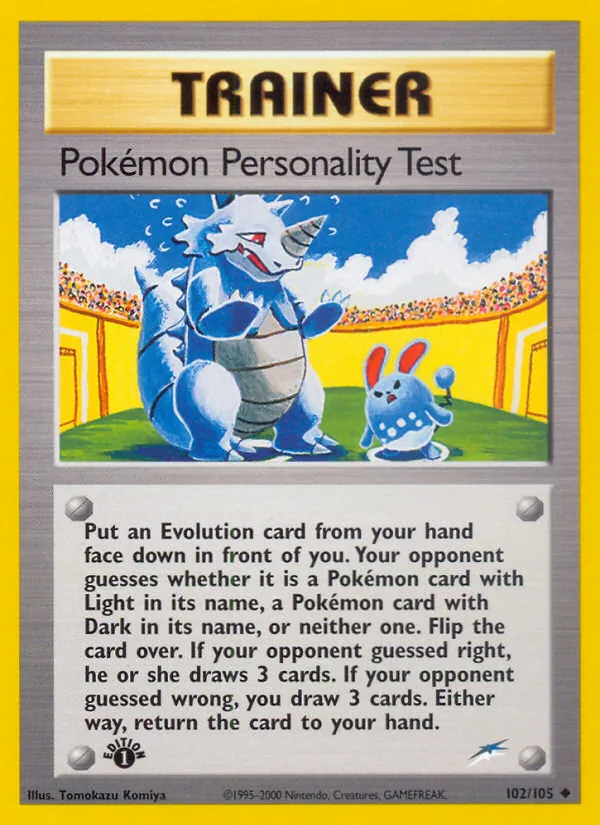 Pokémon Personality Test - Neo Destiny Pokemon Card