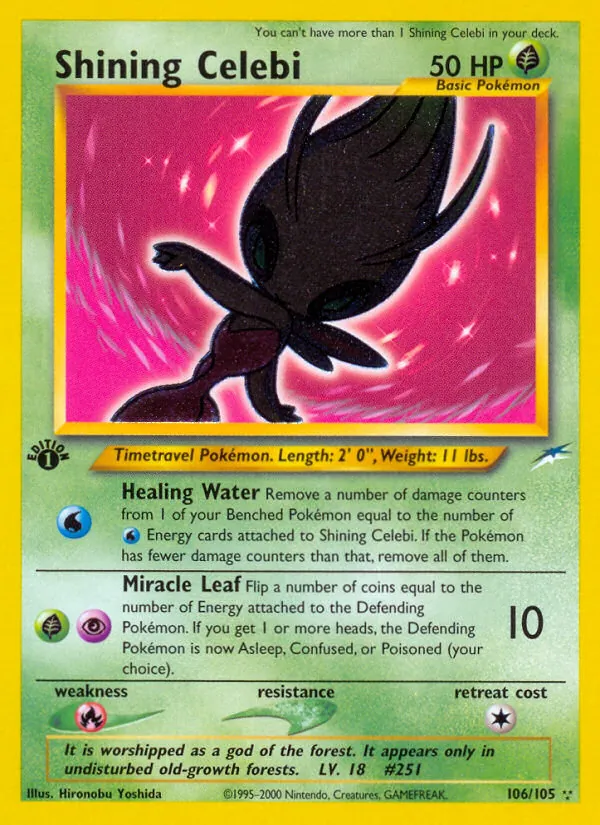 Shining Celebi - Neo Destiny Pokemon Card