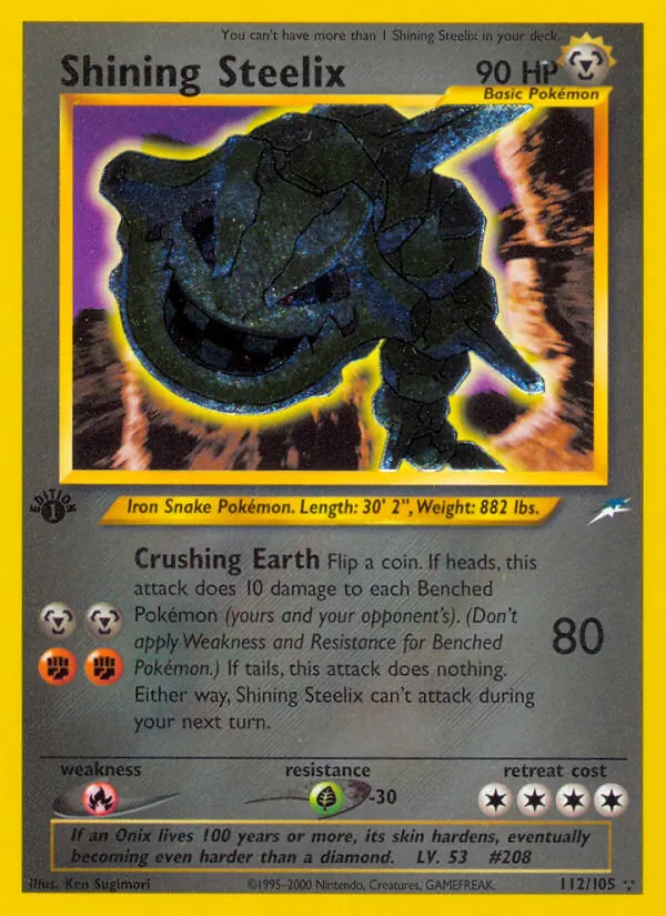 Shining Steelix - Neo Destiny Pokemon Card