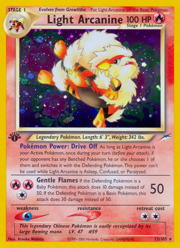 Light Arcanine - Neo Destiny Pokemon Card