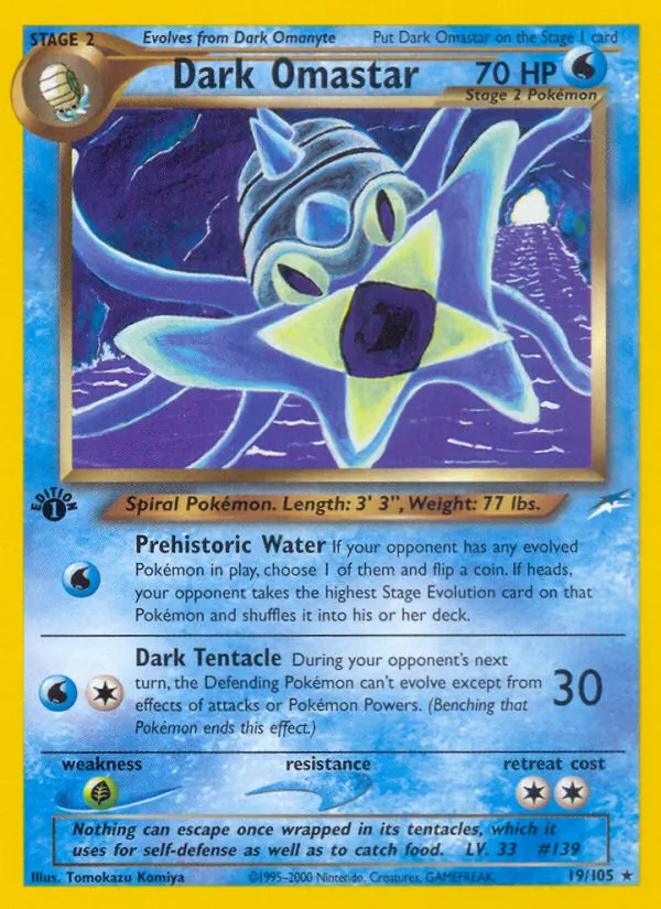 Dark Omastar - Neo Destiny Pokemon Card