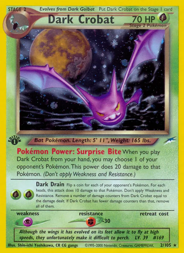Dark Crobat - Neo Destiny Pokemon Card
