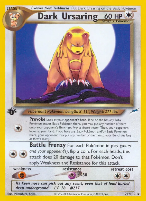 Dark Ursaring - Neo Destiny Pokemon Card