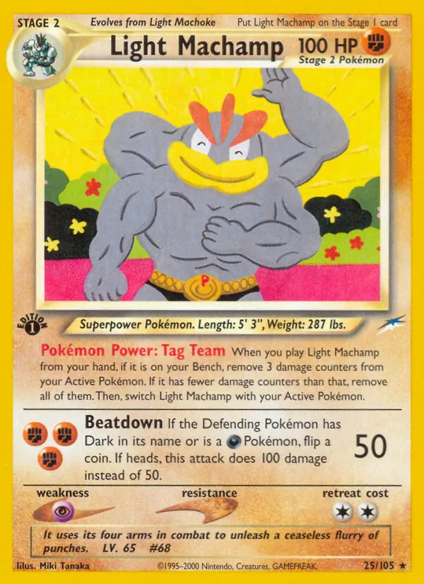 Light Machamp - Neo Destiny Pokemon Card