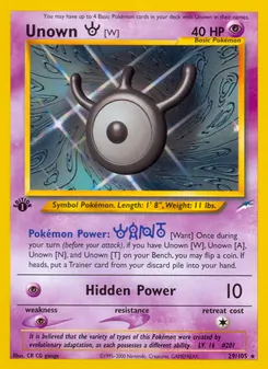 Unown [W] - Neo Destiny