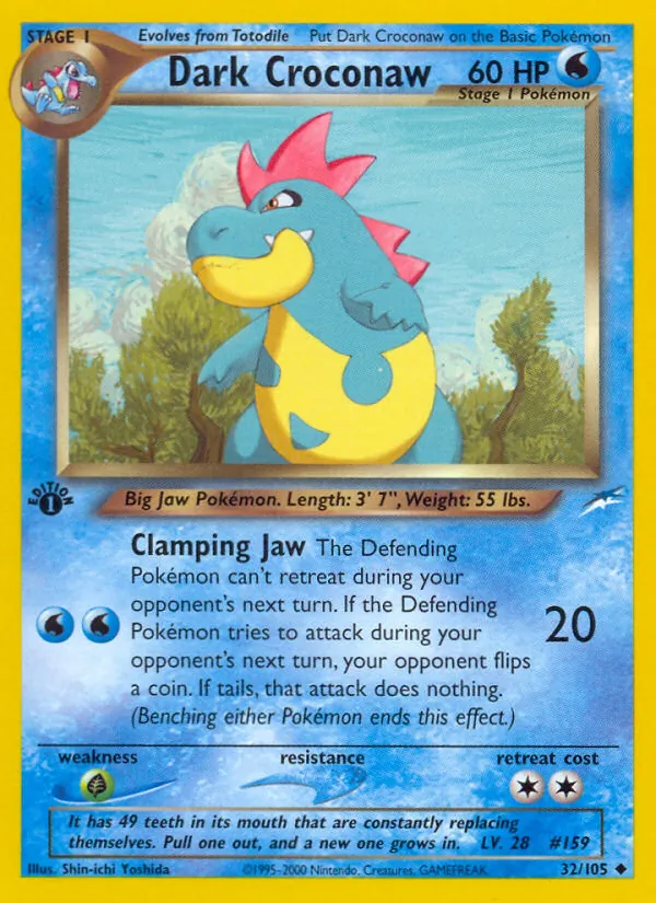 Dark Croconaw - Neo Destiny Pokemon Card